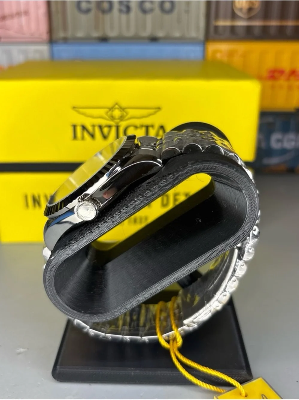 Invicta Specialty Silver Stainless Steel Watch with Blue Dial and Roman Markers